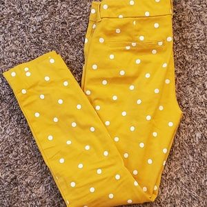 Yellow polka dotted pants